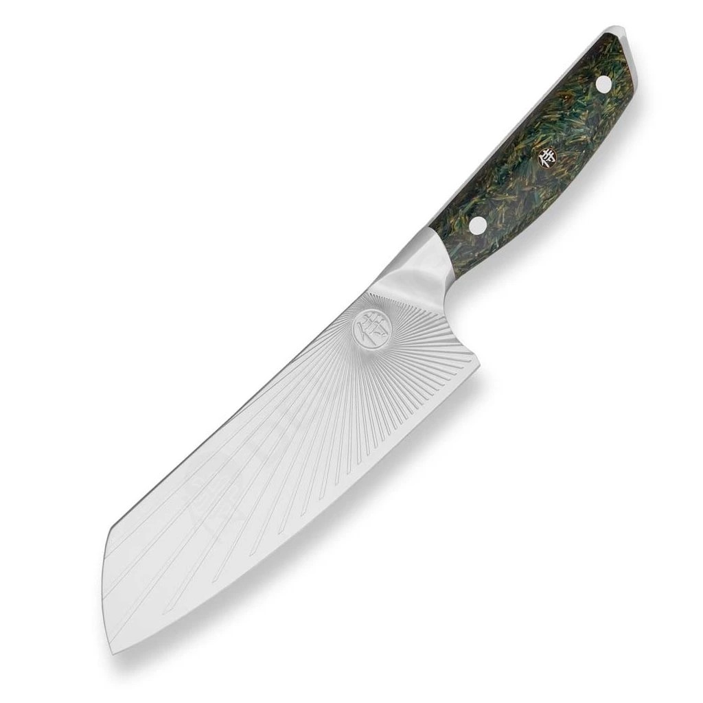 foto Kucha�sk� n�� Santoku 185 mm Dellinger Sandvik Green Northern Sun